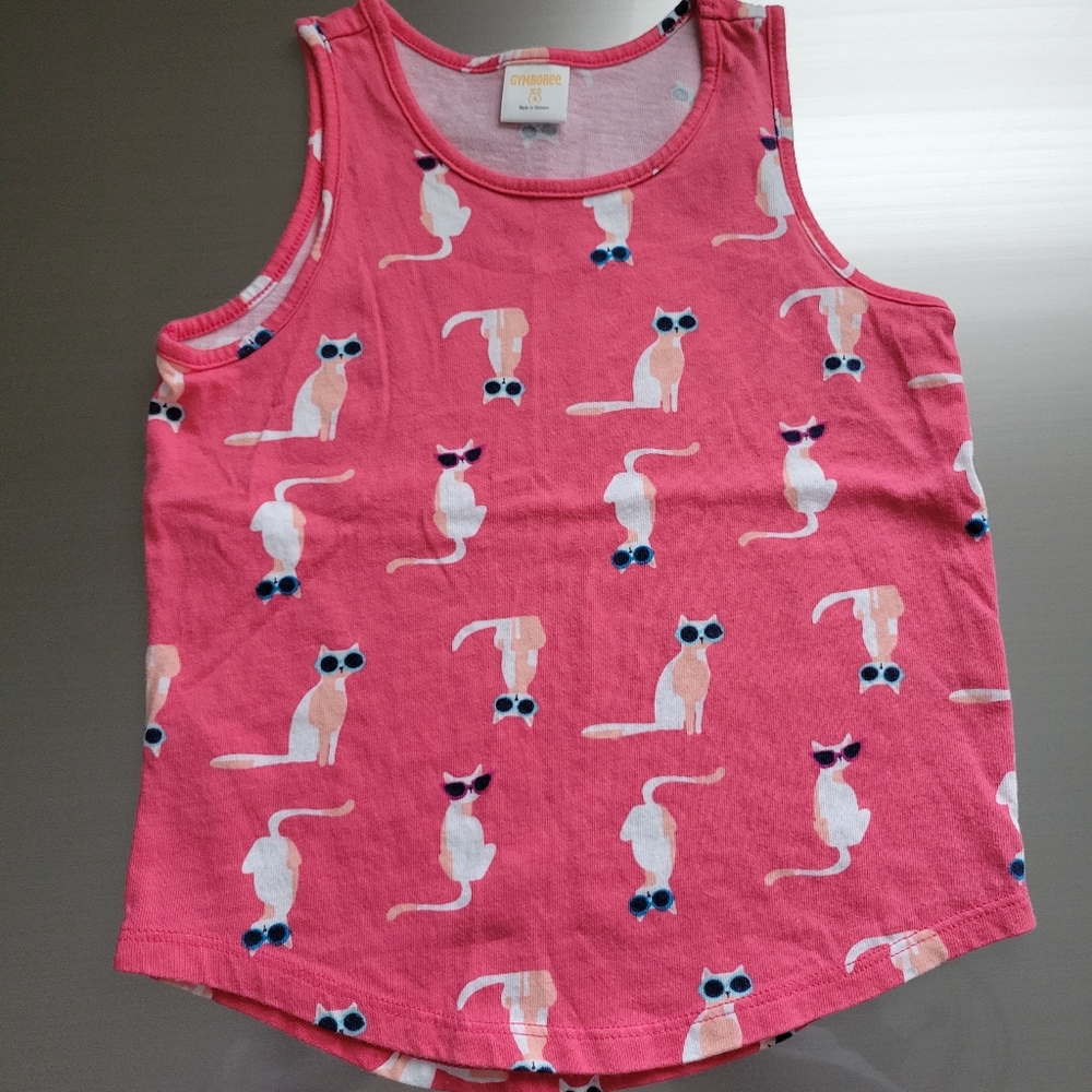 Gymboree cats w sunglasses tank top